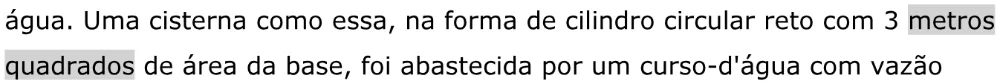 Trecho original com figura, tabela ou fórmula da questão 168 do ENEM 2023 - 2º Dia – Caderno 11 – Laranja (braile e ledor) – Aplicação Regular - Caderno 11 – Laranja – Leitor de tela (NVDA) - Matemática e suas Tecnologias.