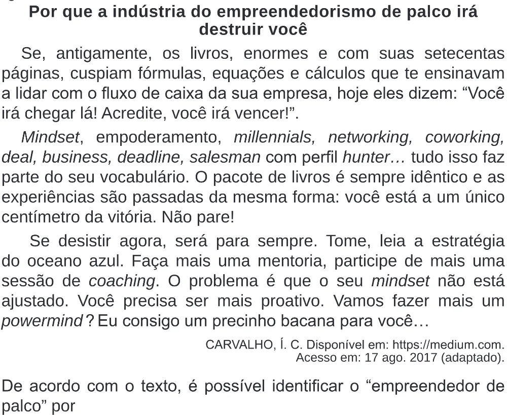 Trecho original com figura, tabela ou fórmula da questão 13 do ENEM 2020 - 1º Dia - Caderno 4 – Rosa (Superampliada) – Aplicação Regular.