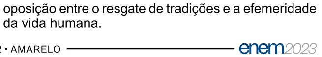 Alternativa E da questão 21 do ENEM 2023 - 1º Dia – Caderno 2 – Amarelo – Aplicação Regular.