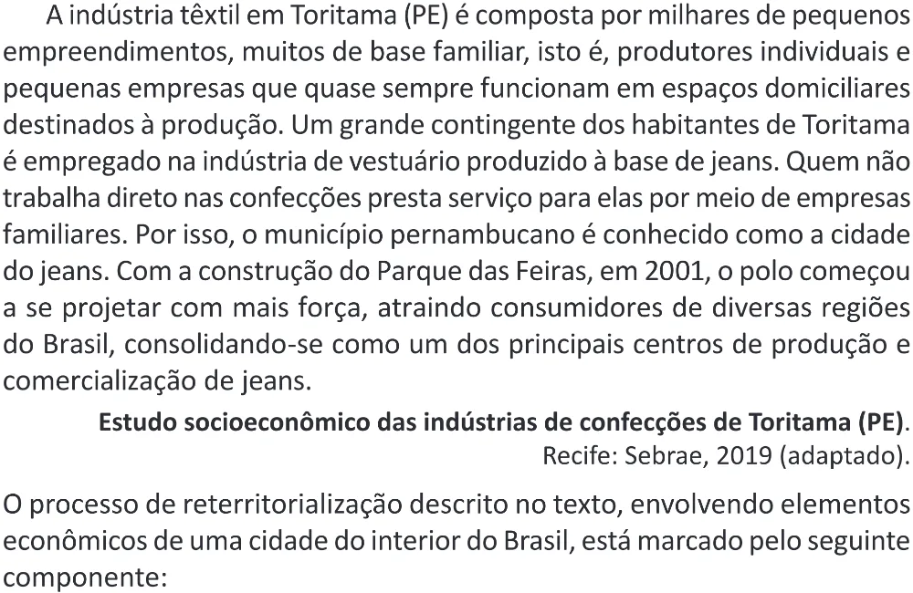 Trecho original com figura, tabela ou fórmula da questão 58 do ENEM 2025 - 1º Dia – Caderno 9 – Laranja (Braile e ledor) – Aplicação Regular - (Superampliada) - Belém, Ananindeua e Marituba.