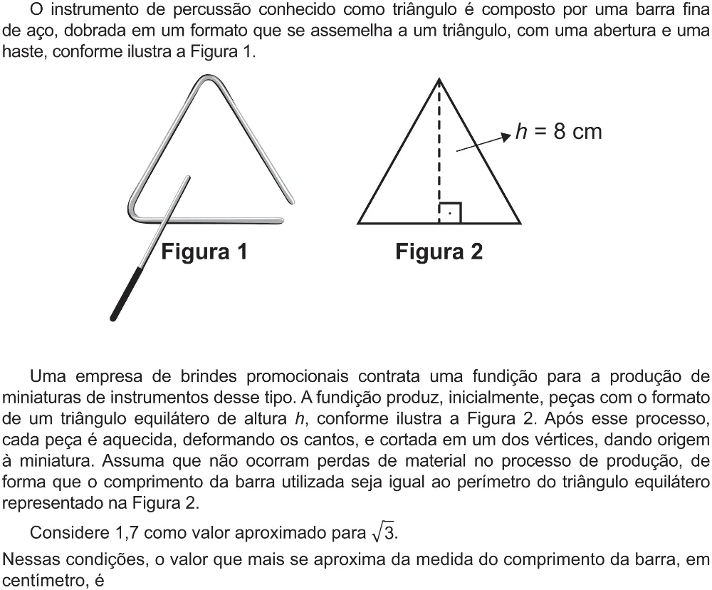 Trecho original com figura, tabela ou fórmula da questão 146 do ENEM 2021 - 2º Dia – Caderno 5 – Amarelo (Ampliada) – Aplicação Regular.