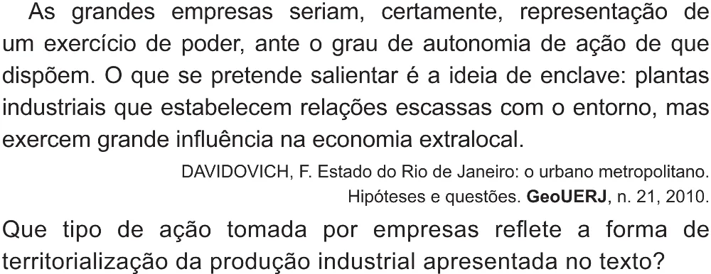 Trecho original com figura, tabela ou fórmula da questão 65 do ENEM 2021 - 1º Dia – Caderno 2 – Amarelo (Superampliada) – Aplicação Regular.