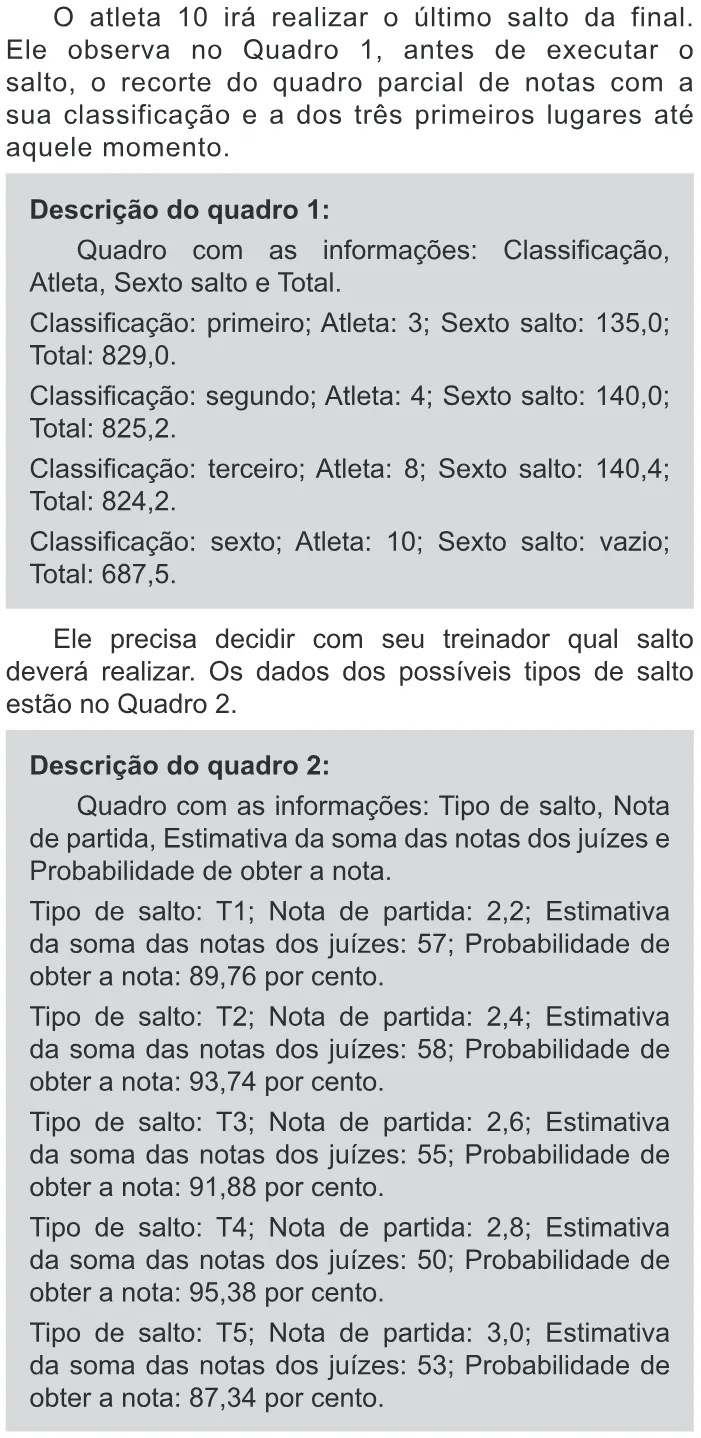 Trecho original com figura, tabela ou fórmula da questão 173 do ENEM 2018 - 2º Dia - Caderno 11 – Laranja (Braile e ledor) – Aplicação regular.