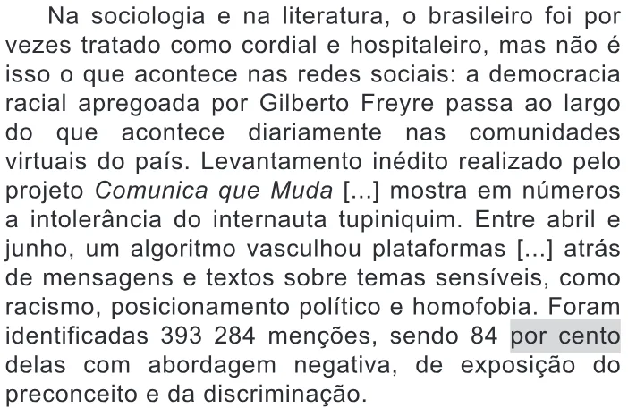 Trecho original com figura, tabela ou fórmula da questão 9 do ENEM 2018 - 1º Dia - Caderno 9 – Laranja (Braile e Ledor) – Aplicação regular.