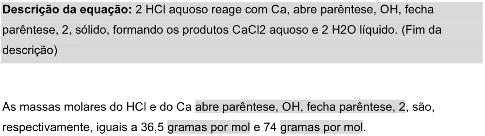 Trecho original com figura, tabela ou fórmula da questão 106 do ENEM 2025 - 2º Dia – Caderno 11 – Laranja (Braile e ledor) – Aplicação Regular - Leitor de tela (NVDA) - Belém, Ananindeua e Marituba.