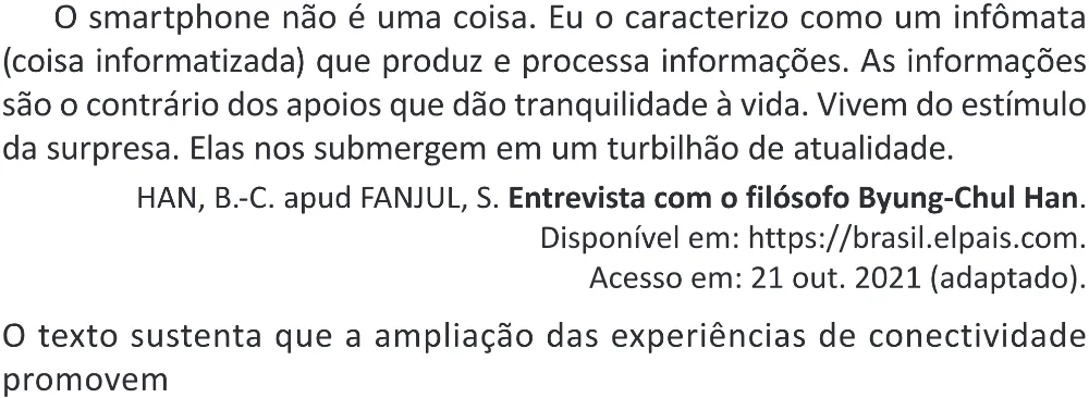 Trecho original com figura, tabela ou fórmula da questão 89 do ENEM 2025 - 1º Dia – Caderno 9 – Laranja (Braile e ledor) – Aplicação Regular - (Superampliada) - Belém, Ananindeua e Marituba.
