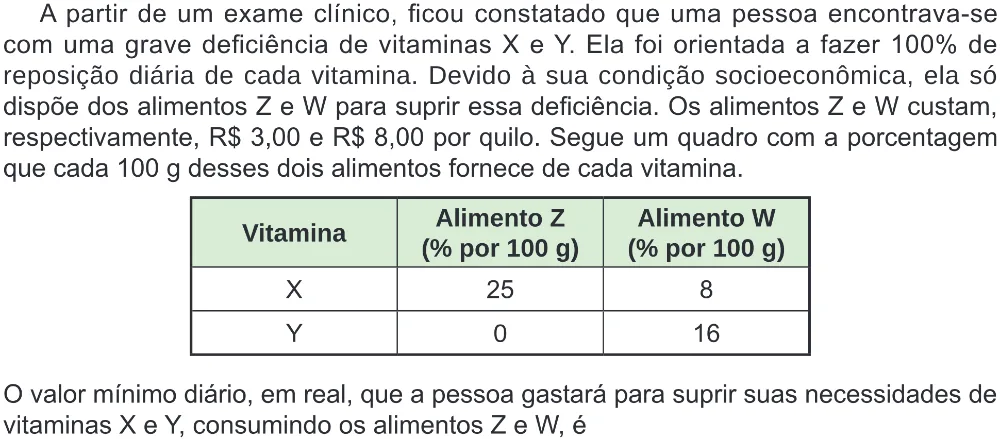 Trecho original com figura, tabela ou fórmula da questão 164 do ENEM 2024 - 2º Dia – Caderno 8 – Verde (Ampliada) – Reaplicação/PPL.