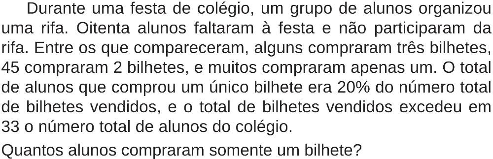 Trecho original com figura, tabela ou fórmula da questão 168 do ENEM 2018 - 2º Dia - Caderno 5 – Amarelo (Superampliada) – Aplicação regular.