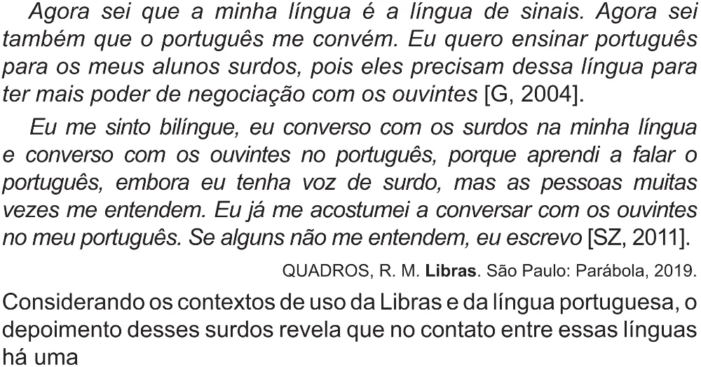 Trecho original com figura, tabela ou fórmula da questão 39 do ENEM 2021 - 1º Dia – Caderno 2 – Amarelo (Superampliada) – Reaplicação/PPL/Segunda Oportunidade.