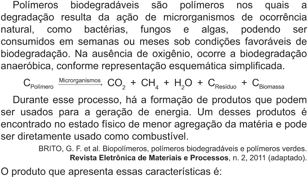 Trecho original com figura, tabela ou fórmula da questão 131 do ENEM 2021 - 2º Dia – Caderno 5 – Amarelo (Superampliada) – Reaplicação/PPL/Segunda Oportunidade.