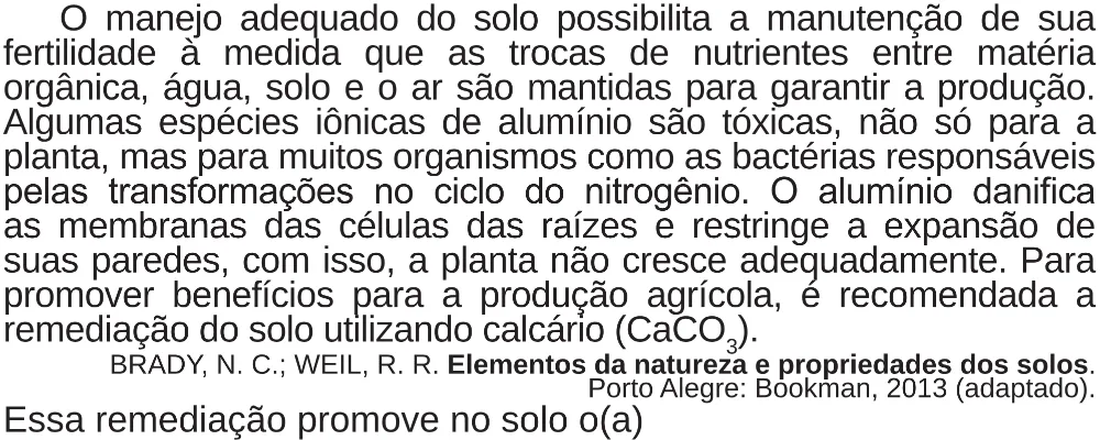 Trecho original com figura, tabela ou fórmula da questão 132 do ENEM 2018 - 2º Dia - Caderno 5 – Amarelo (Superampliada) – Aplicação regular.