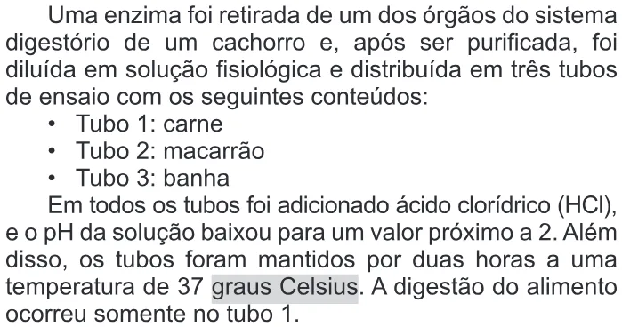 Trecho original com figura, tabela ou fórmula da questão 66 do ENEM 2015 - 1º Dia - Caderno 11 - Branco – Reaplicação/PPL - Ledor.