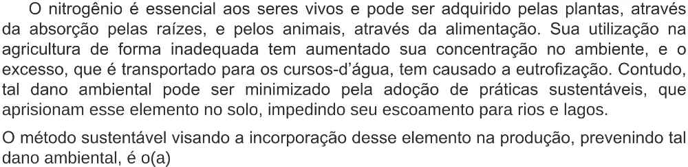 Trecho original com figura, tabela ou fórmula da questão 96 do ENEM 2019 - 2º Dia – Caderno 5 – Amarelo (Ampliada) – Reaplicação/PPL.