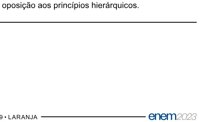 Alternativa E da questão 49 do ENEM 2023 - 1º Dia – Caderno 9 – Laranja (Braile e ledor) – Aplicação Regular.