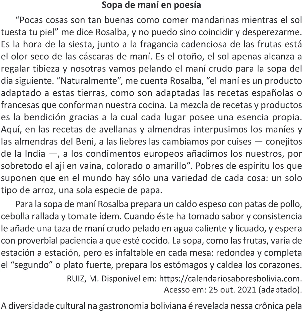 Trecho original com figura, tabela ou fórmula da questão 5 (espanhol) do ENEM 2025 - 1º Dia – Caderno 9 – Laranja (Braile e ledor) – Reaplicação - (Superampliada).