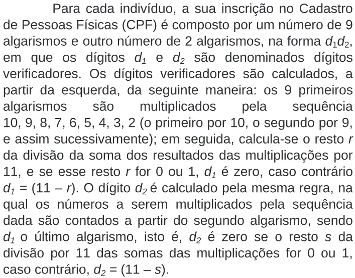 Trecho original com figura, tabela ou fórmula da questão 155 do ENEM 2009 - 2º Dia - Caderno 8 - Rosa.