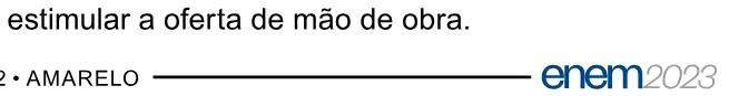 Alternativa E da questão 70 do ENEM 2023 - 1º Dia – Caderno 2 – Amarelo – Aplicação Regular.