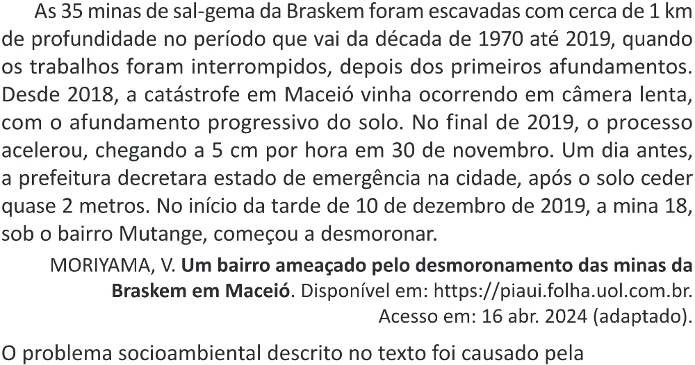 Trecho original com figura, tabela ou fórmula da questão 57 do ENEM 2025 - 1º Dia – Caderno 9 – Laranja (Braile e ledor) – Reaplicação - (Superampliada).