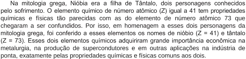 Trecho original com figura, tabela ou fórmula da questão 119 do ENEM 2018 - 2º Dia - Caderno 5 – Amarelo (Ampliada) – Aplicação regular.