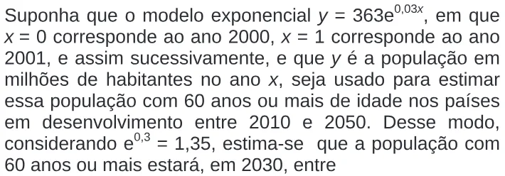 Trecho original com figura, tabela ou fórmula da questão 136 do ENEM 2009 - 2º Dia - Caderno 6 - Cinza.