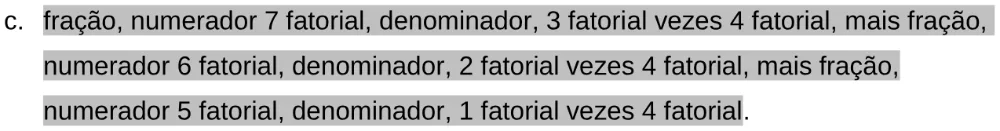 Alternativa C da questão 164 do ENEM 2024 - 2º Dia – Caderno 11 – Laranja (braile e ledor) – Aplicação Regular - Leitor de tela (NVDA).