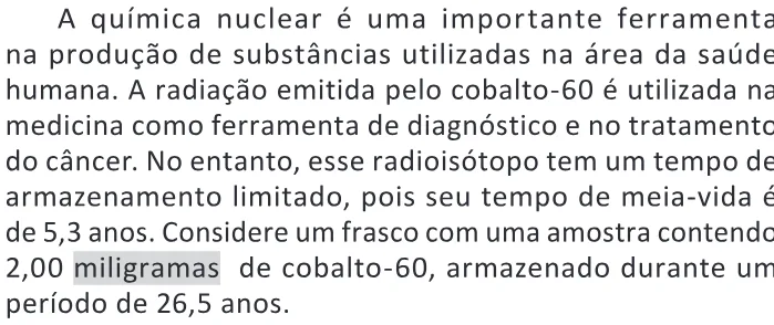 Trecho original com figura, tabela ou fórmula da questão 104 do ENEM 2025 - 2º Dia – Caderno 11 – Laranja (Braile e ledor) – Aplicação Regular - (Ledor).