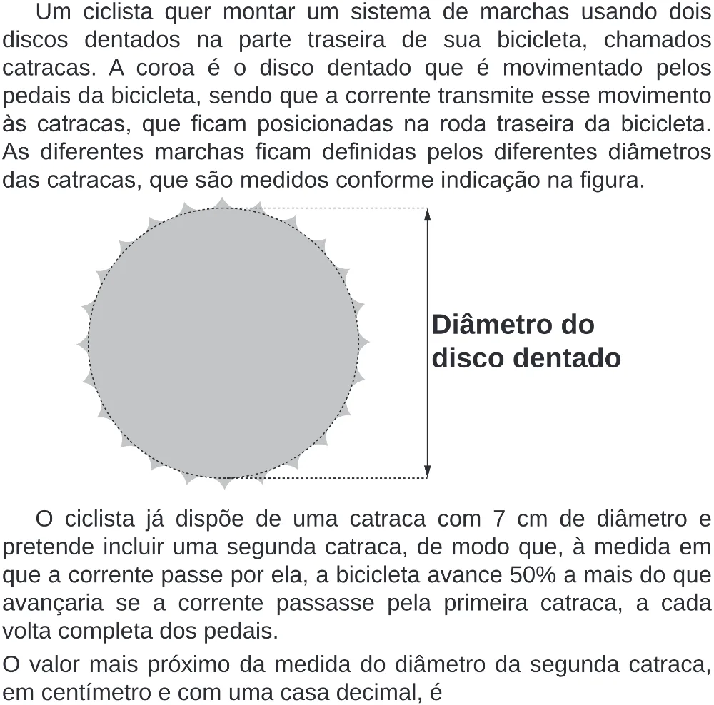Trecho original com figura, tabela ou fórmula da questão 141 do ENEM 2019 - 2º Dia – Caderno 6 – Cinza (Superampliada) – Aplicação Regular.