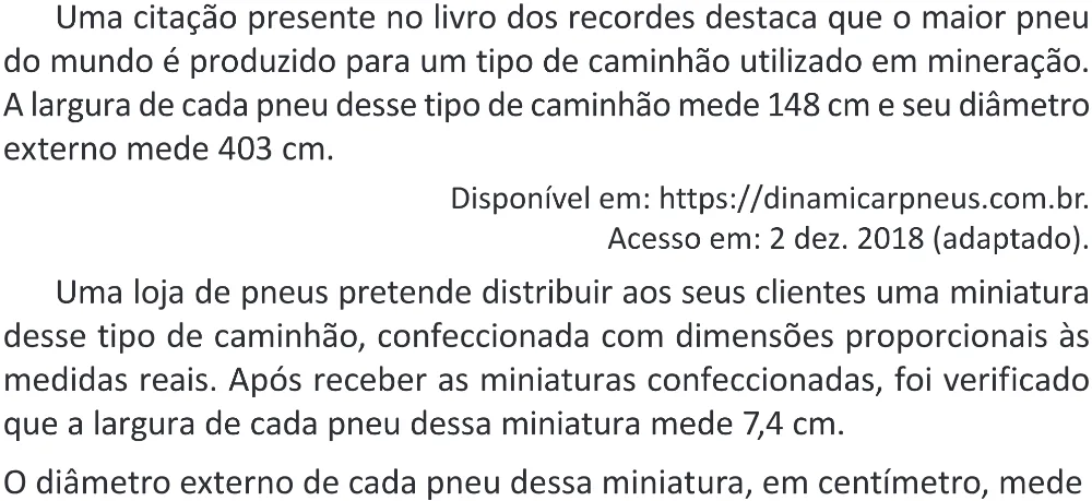 Trecho original com figura, tabela ou fórmula da questão 146 do ENEM 2025 - 2º Dia – Caderno 11 – Laranja (Braile e ledor) – Aplicação Regular - (Superampliada) - Belém, Ananindeua e Marituba.