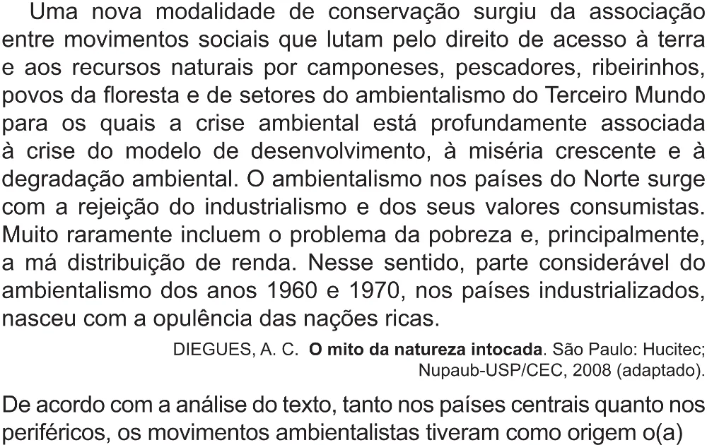 Trecho original com figura, tabela ou fórmula da questão 88 do ENEM 2021 - 1º Dia – Caderno 2 – Amarelo (Superampliada) – Reaplicação/PPL/Segunda Oportunidade.