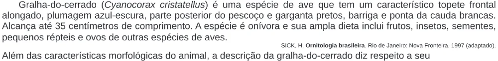 Trecho original com figura, tabela ou fórmula da questão 115 do ENEM 2020 - 2º Dia – Caderno 8 – Rosa – Reaplicação/PPL.