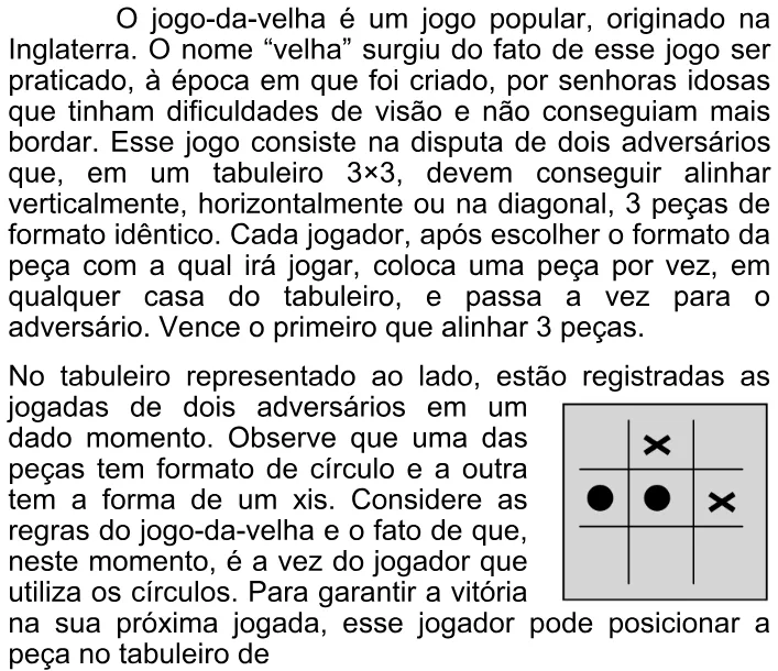Trecho original com figura, tabela ou fórmula da questão 11 do ENEM 2008 - Caderno Amarelo.