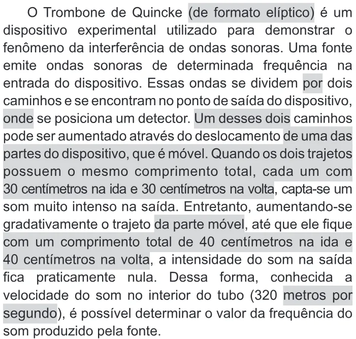 Trecho original com figura, tabela ou fórmula da questão 113 do ENEM 2017 - 2º Dia - Caderno 11 – Laranja (Braile e ledor) – Aplicação regular.