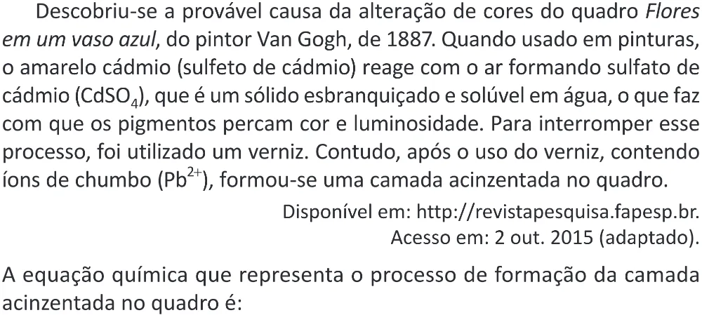 Trecho original com figura, tabela ou fórmula da questão 107 do ENEM 2025 - 2º Dia – Caderno 11 – Laranja (Braile e ledor) – Aplicação Regular - (Superampliada) - Belém, Ananindeua e Marituba.