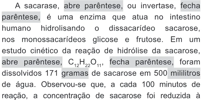 Trecho original com figura, tabela ou fórmula da questão 117 do ENEM 2020 - 2º Dia - Caderno 11 – Laranja (braile e ledor) – Aplicação Regular.