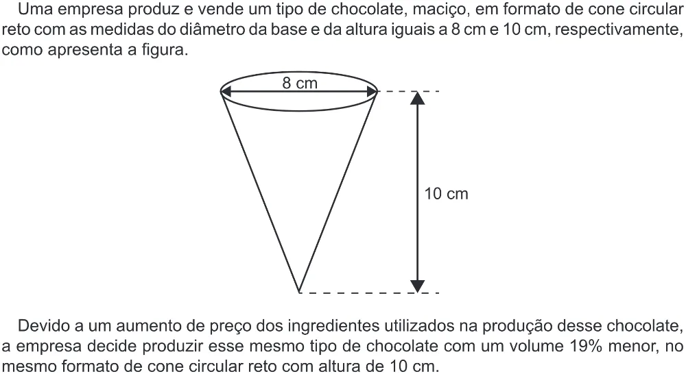 Trecho original com figura, tabela ou fórmula da questão 161 do ENEM 2022 - 2º Dia – Caderno 6 – Cinza (Ampliada) – Aplicação Regular.
