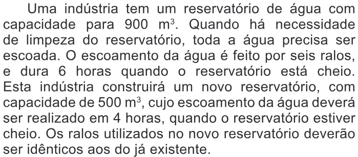 Trecho original com figura, tabela ou fórmula da questão 143 do ENEM 2013 - 2º Dia - Caderno 5 - Amarelo – Aplicação regular.