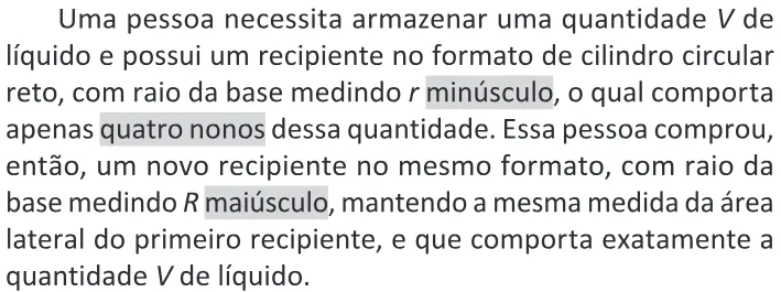 Trecho original com figura, tabela ou fórmula da questão 137 do ENEM 2025 - 2º Dia – Caderno 11 – Laranja (Braile e ledor) – Aplicação Regular - (Ledor) - Belém, Ananindeua e Marituba.
