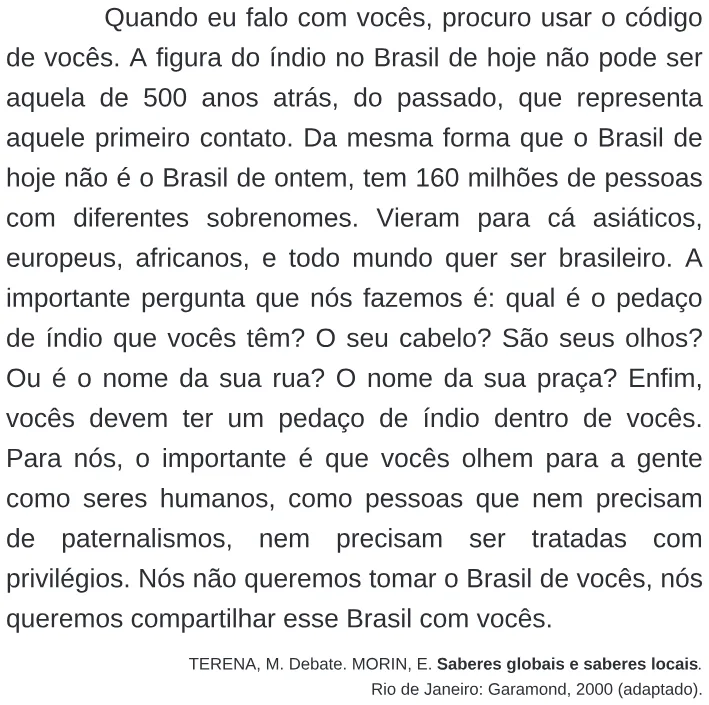 Trecho original com figura, tabela ou fórmula da questão 121 do ENEM 2009 - 2º Dia - Caderno 8 - Rosa.