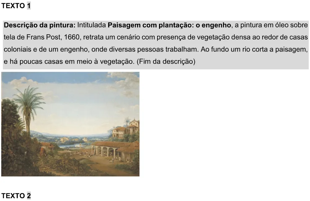 Trecho original com figura, tabela ou fórmula da questão 56 do ENEM 2025 - 1º Dia – Caderno 9 – Laranja (Braile e ledor) – Aplicação Regular - Leitor de tela (NVDA) - Belém, Ananindeua e Marituba.