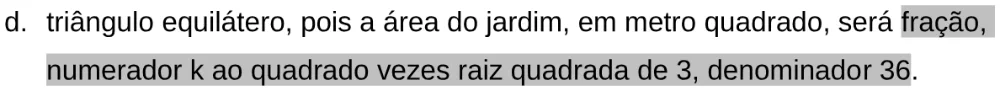 Alternativa D da questão 169 do ENEM 2024 - 2º Dia – Caderno 11 – Laranja (braile e ledor) – Aplicação Regular - Leitor de tela (NVDA).