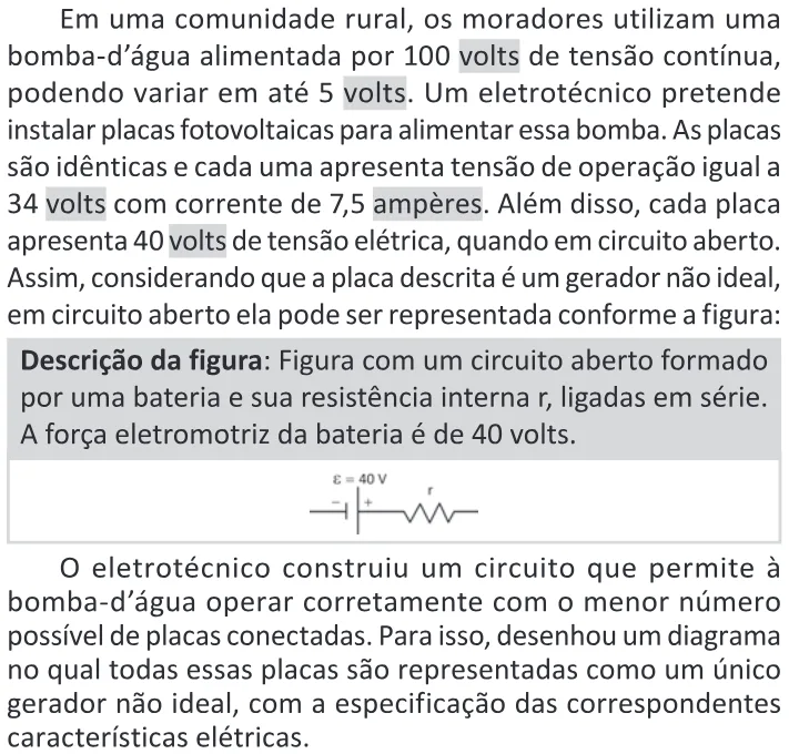 Trecho original com figura, tabela ou fórmula da questão 125 do ENEM 2025 - 2º Dia – Caderno 11 – Laranja (Braile e ledor) – Aplicação Regular - (Ledor).