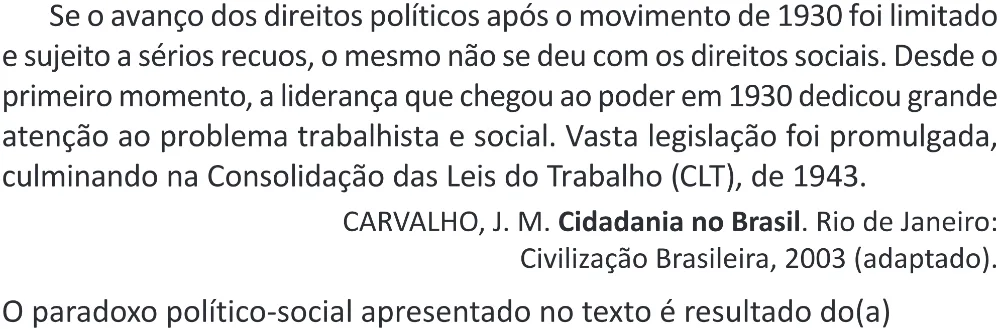 Trecho original com figura, tabela ou fórmula da questão 61 do ENEM 2025 - 1º Dia – Caderno 9 – Laranja (Braile e ledor) – Reaplicação - (Superampliada).