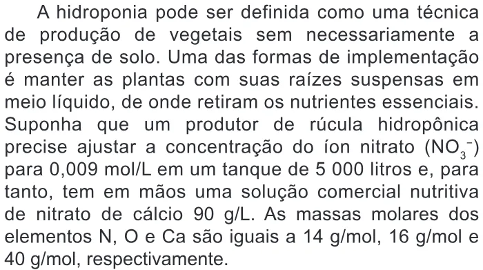 Trecho original com figura, tabela ou fórmula da questão 55 do ENEM 2015 - 1º Dia - Caderno 1 - Azul – Aplicação regular.