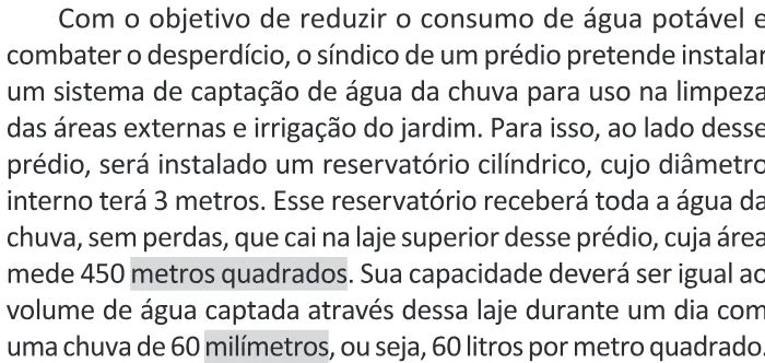 Trecho original com figura, tabela ou fórmula da questão 155 do ENEM 2025 - 2º Dia – Caderno 11 – Laranja (Braile e ledor) – Reaplicação - (Ledor).