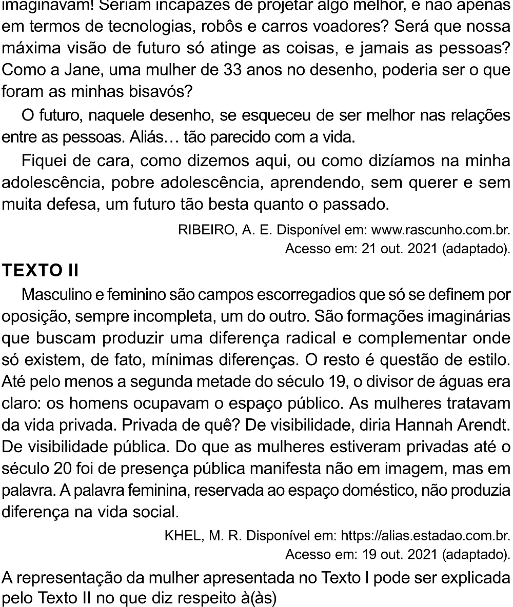 Trecho original com figura, tabela ou fórmula da questão 28 do ENEM 2023 - 1º Dia – Caderno 10 – Verde (Libras) – Aplicação Regular - (Superampliada).