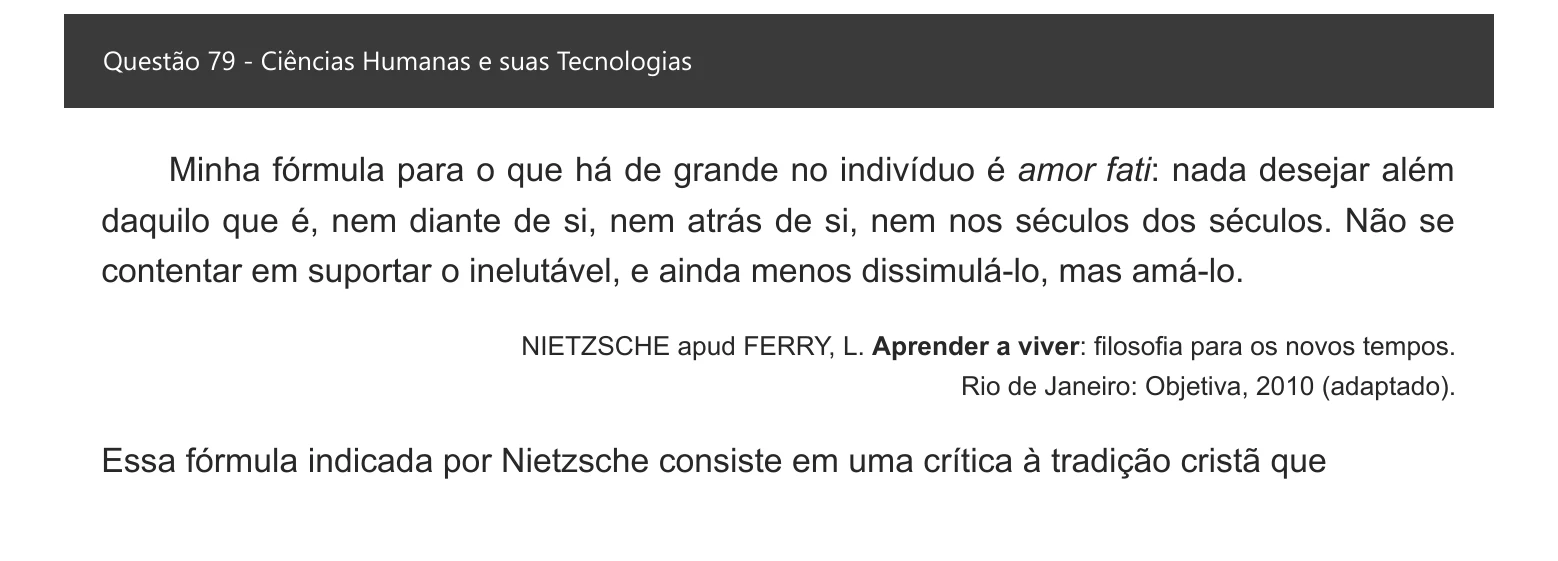 Enunciado visual completo da questão 79 do ENEM 2021 - 1º Dia – Caderno 3 – Branco – Inglês – Aplicação digital, página 87.