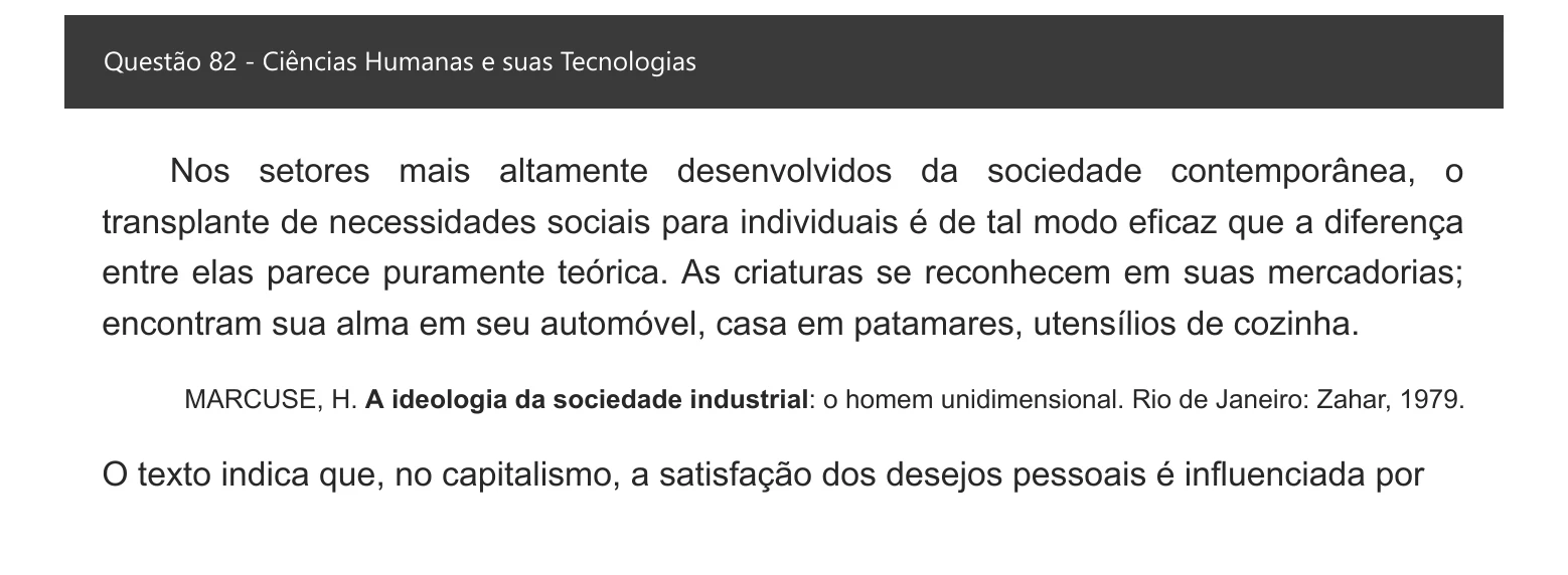 Enunciado visual completo da questão 82 do ENEM 2021 - 1º Dia – Caderno 4 – Rosa – Inglês – Aplicação digital, página 90.