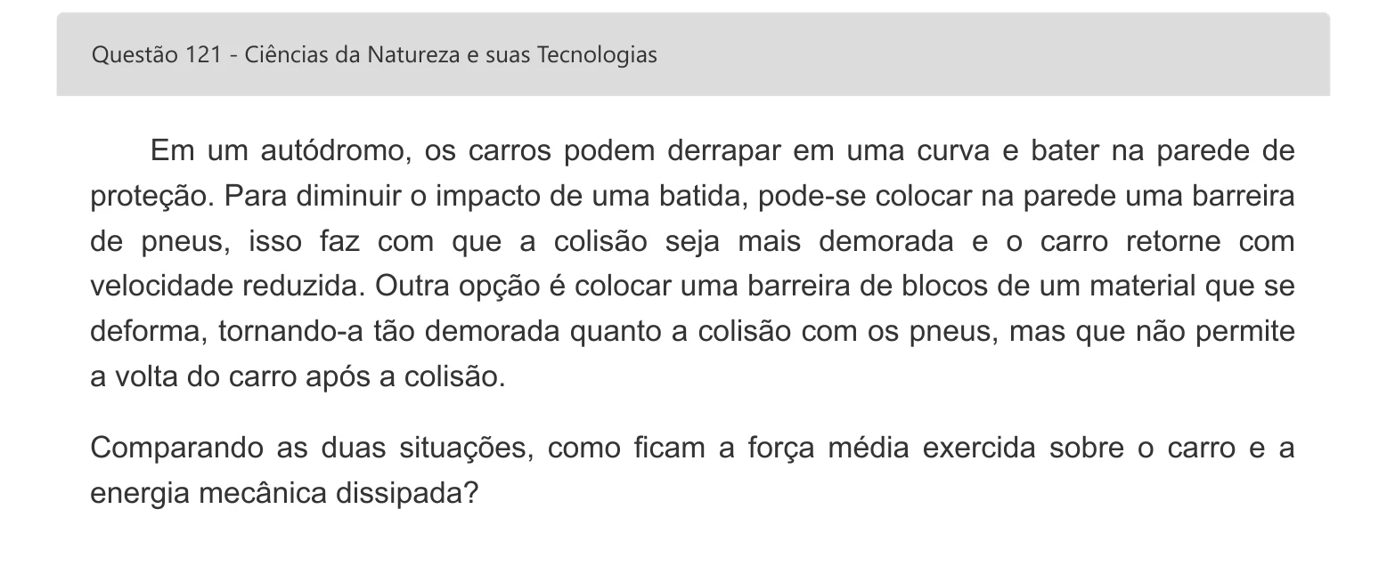 Enunciado visual completo da questão 121 do ENEM 2022 - 2º Dia – Caderno 6 – Cinza – Aplicação digital, página 37.