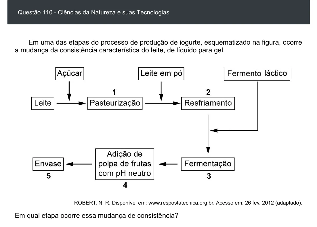 Enunciado visual completo da questão 110 do ENEM 2020 - 2º Dia - Caderno 6 – Cinza – Aplicação digital, página 24.