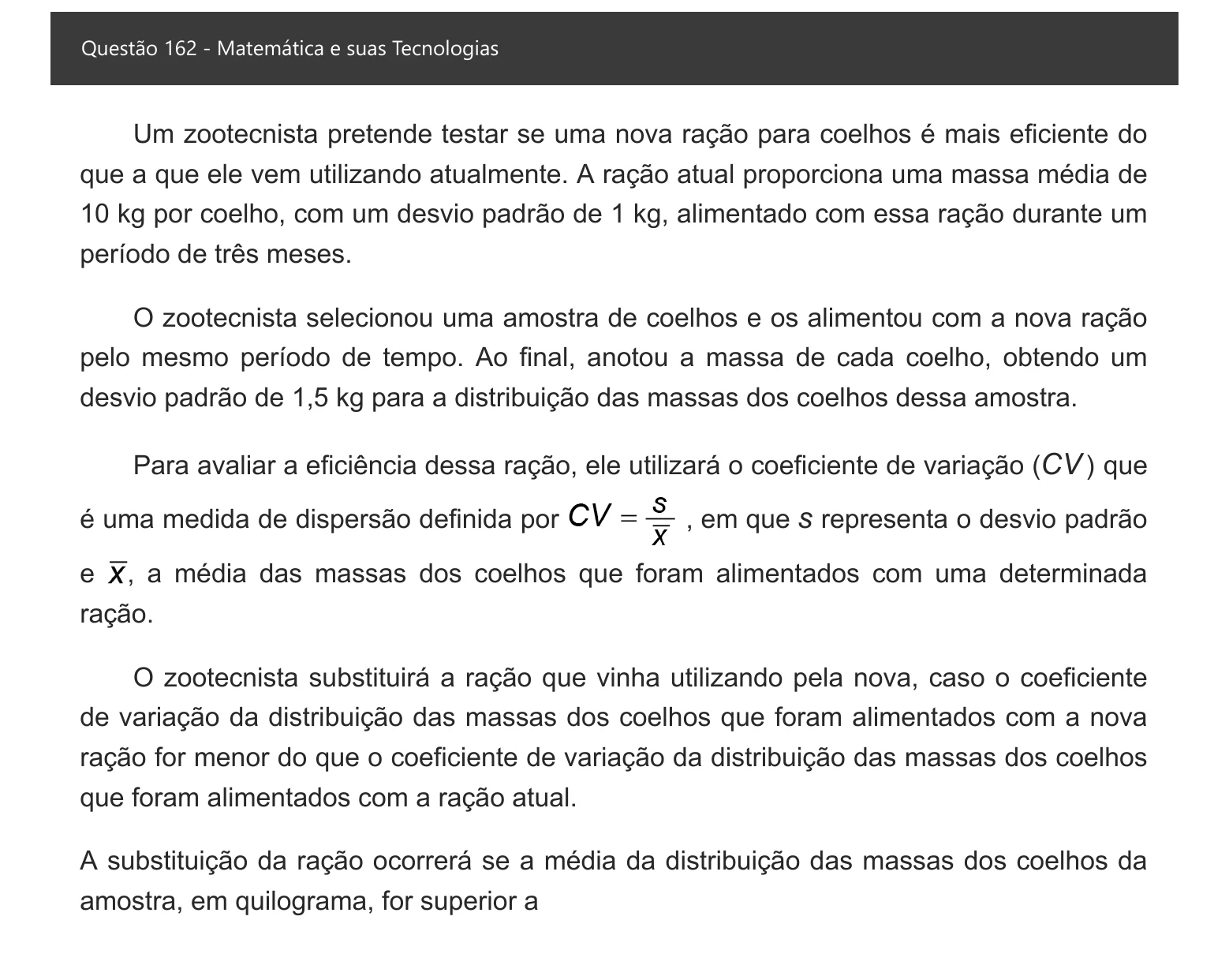 Enunciado visual completo da questão 162 do ENEM 2021 - 2º Dia – Caderno 8 – Rosa – Aplicação digital, página 83.